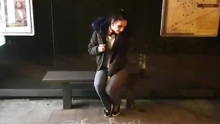 Bus stop smoking and wetting