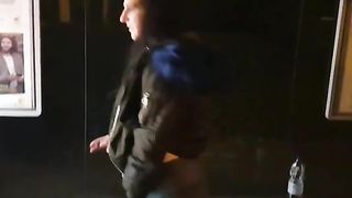 Bus stop smoking and wetting