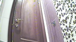 Cute little shit in toilet