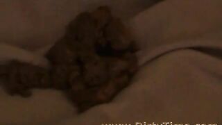 Chubby mature lady ass fingering and pooping at home