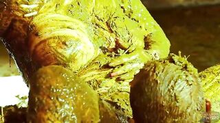 Betty and Fran smearing hot sex in Manure