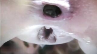 Blonde shit and piss nasty closeup