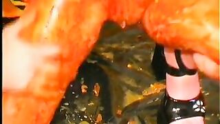 Heavy poop covered slut