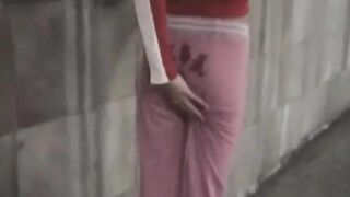 Dirty panty poop in the public