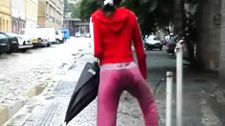 Dirty panty poop in the public