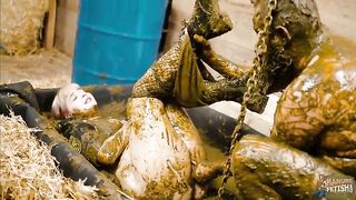 Pegging and fucking in cowshit