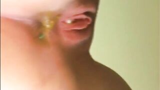 Nice looking brunette shitting diarrhea doggystyle