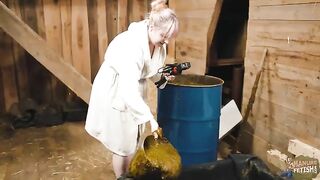 I'm covered in cow shit for a health cure