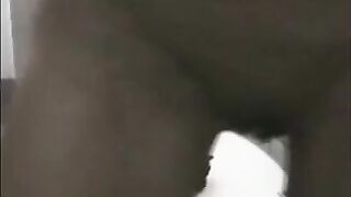 Milf in lingerie toying anal dildo full of shit