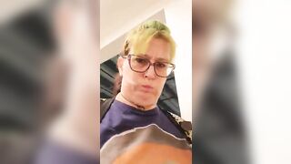 Nerdy mature lady and pov poop