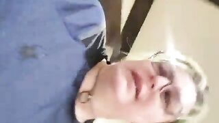Kinky mature office lady poops