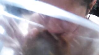 Mature wife is ready for eating chocolate shit