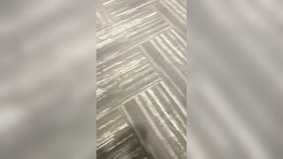 Shitting and pissing while fucking her pussy with a dildo -