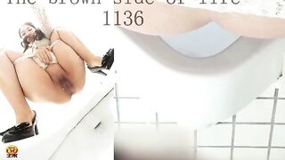 Chubby ass Japanese babe leaking shit