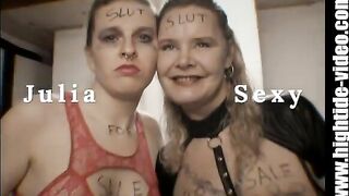 Yummy thick ass lesbian sluts in scat play