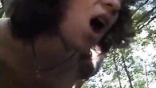 Vintage French slut fuck in the jungle