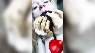 Shit loving babe eating and smearing