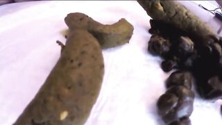 Huge ass brunette girl shitty anal beads