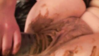 Wife taking hard scat pounding