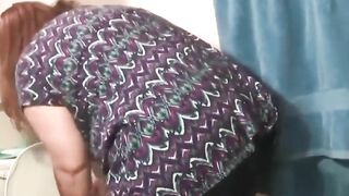 BBW lady shitting slowly while smearing