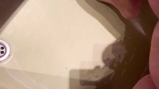 Amateur pee and poop closeup