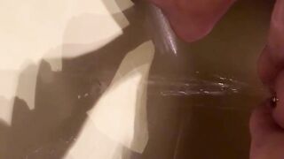 Amateur pee and poop closeup