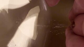 Amateur pee and poop closeup