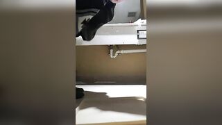 Maid in stockings poop hard