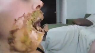 Kinky girl licking and eating shit from girlfriend's ass