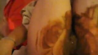 Horny asshole of wife taking cock