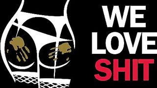 Yummy girl smearing shit on her whole sexy body