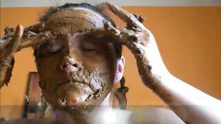 Milf eating and smearing shit