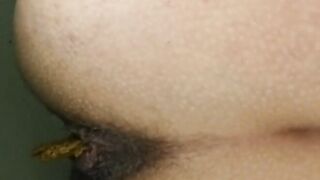 Dark asshole and hot closeup