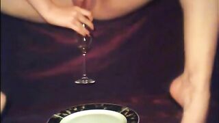 Woman is preparing dinner with shit