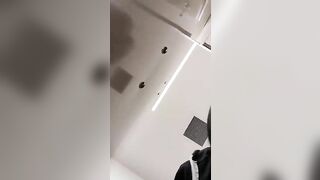 Woman spreads her ass and pisses on the floor