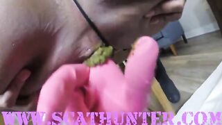 Beautiful ebony babe gets her sweet ass fingered