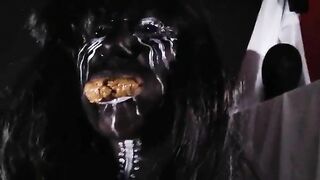 Witch eating shit