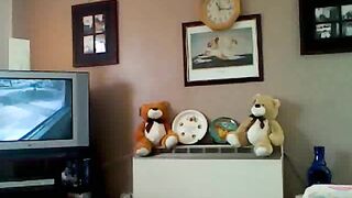 Fat granny with huge boobs pooping