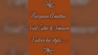 European Scat Lady Smearing Closeup