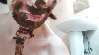 Compilation of sexy scat lady smearing