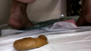 Big fat black turd closeup