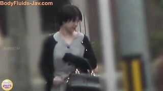 Japanese MILFs with hairy cunts caught shitting