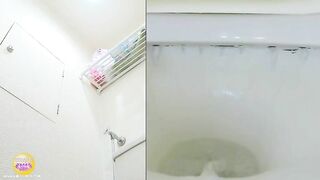 Lovely Japanese office chick pushing shit