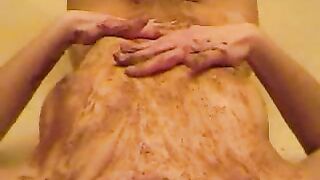 Young Scat Slut In Brown Shower