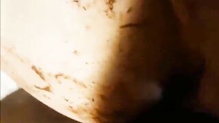 Beautiful chick enjoying hot anal scat fuck