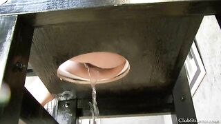 Hairy hot Asian slut shitting