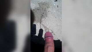 Beach piss and cock wank