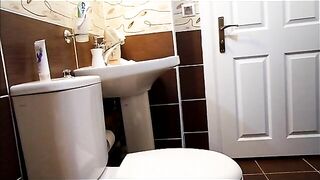 Daily morning poop in toilet