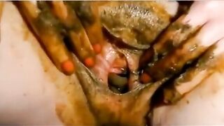 Dirty Barbara Loves Shit With Dildo