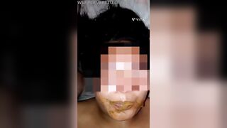 Dirty shitty amateur blowjob in the bedroom